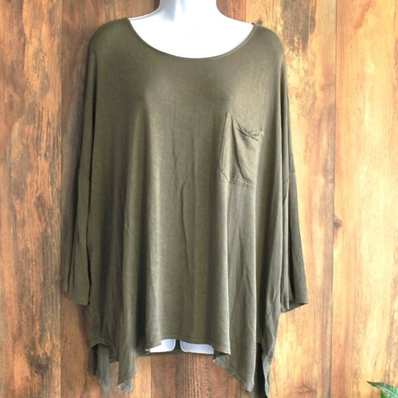 Mossimo Supply Co Army Green Plus Size Oversized Women's Flowy Top XXL - Picture 1 of 5